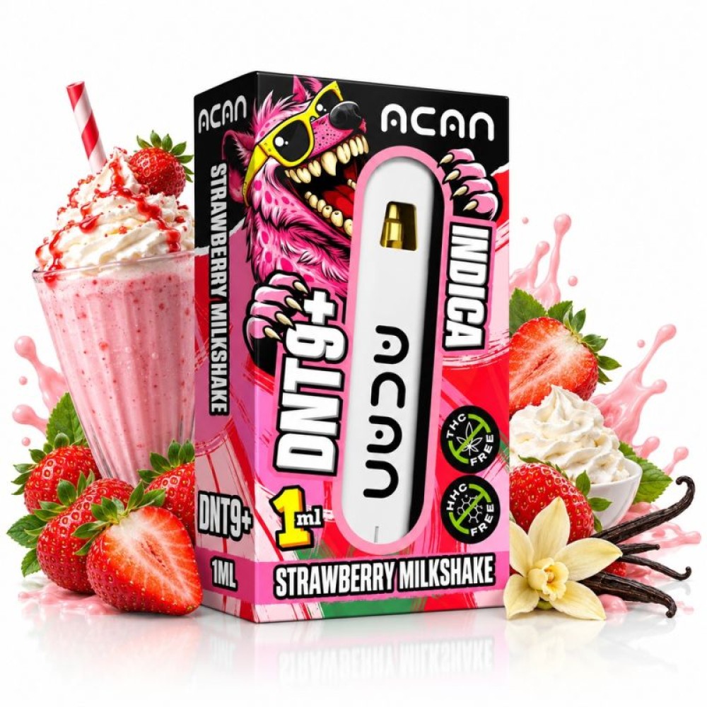 DNT9+ ACAN  Vape - "Strawberry Milkshake" Indica 1ml