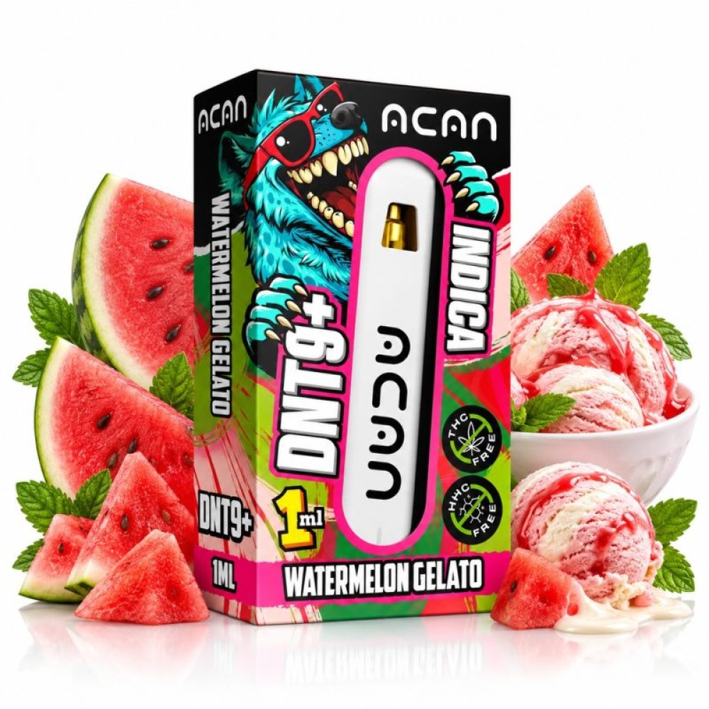 DNT9+ ACAN  Vape - "Watermelon Gelato" Indica 1ml