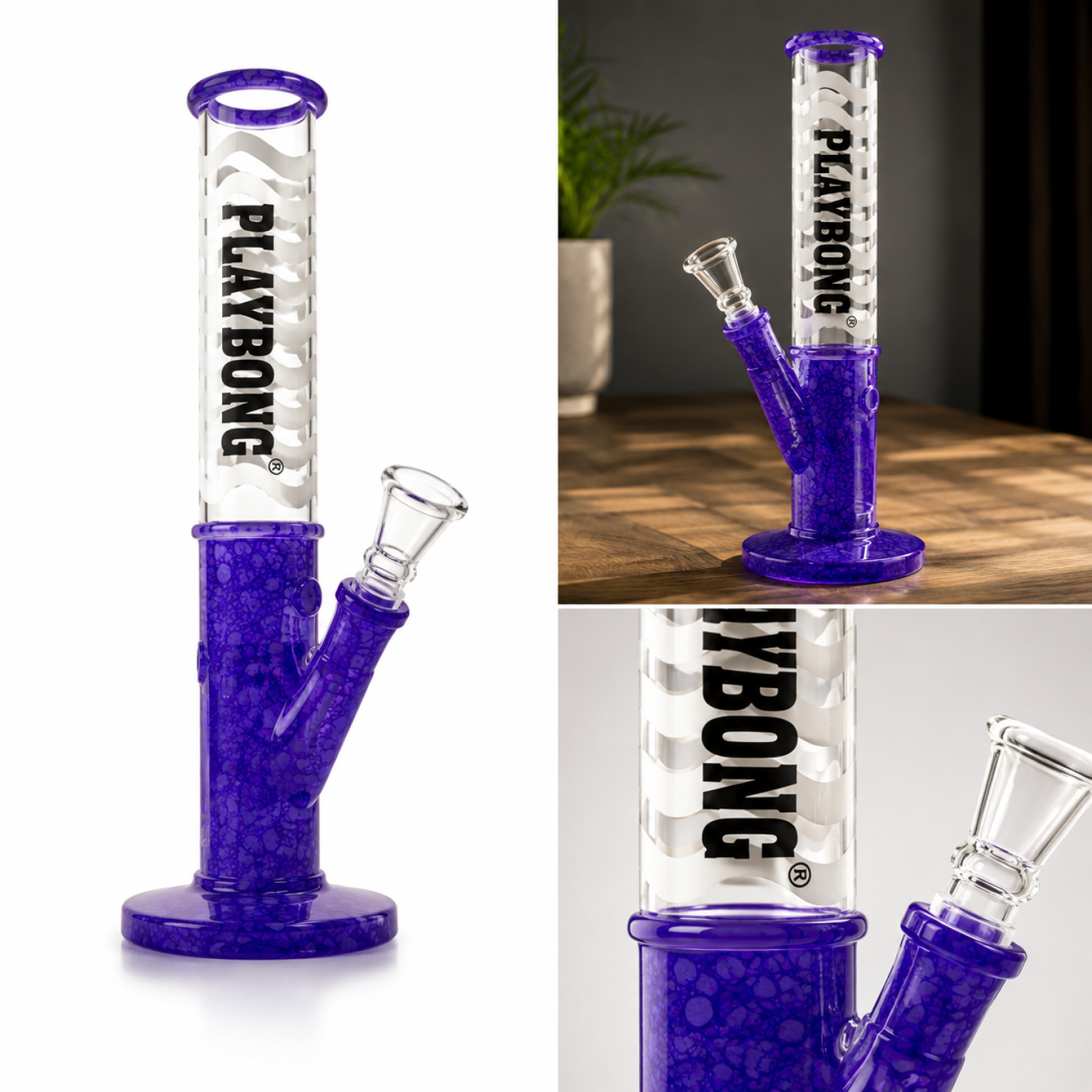 Glasbong 'Playbong' | H: 36cm Schliff:  14,5mm Ø: 40mm