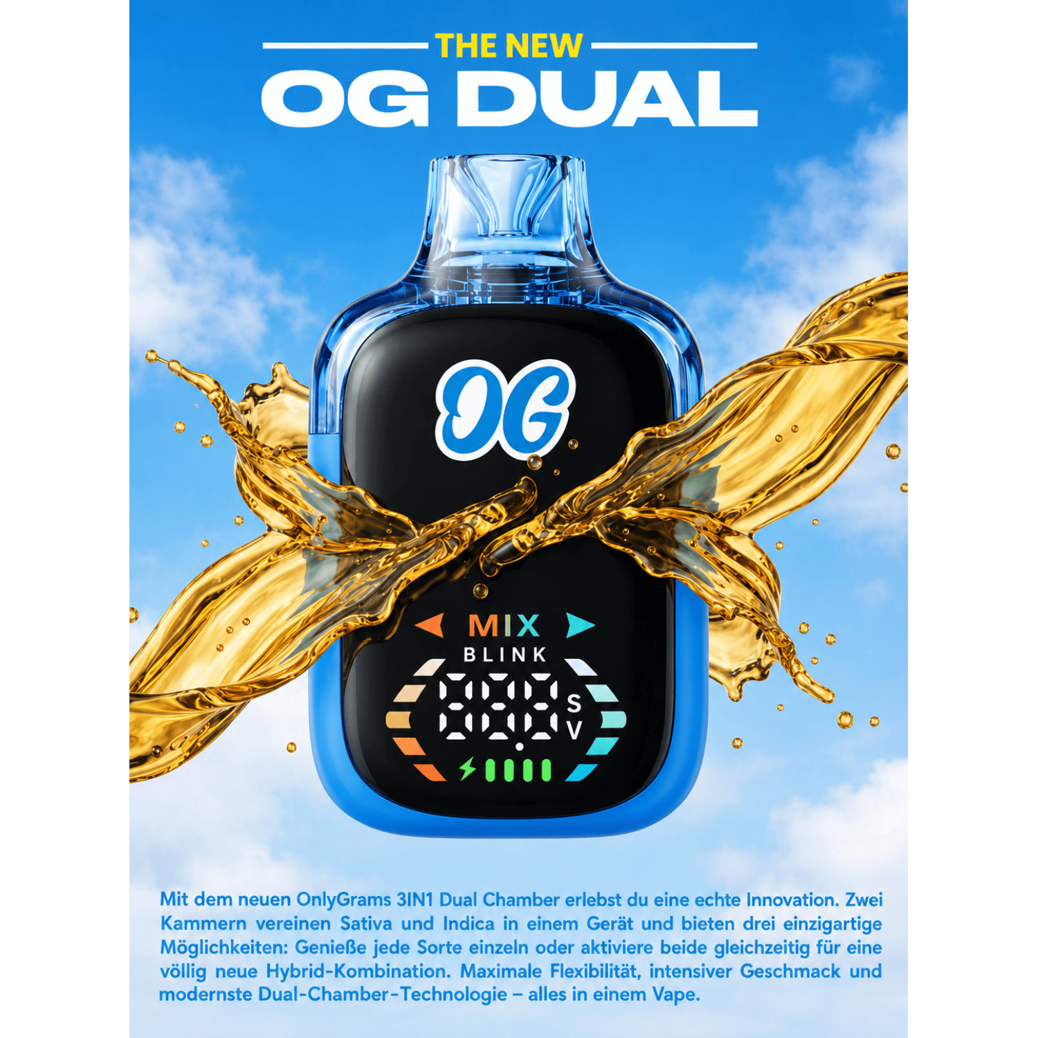 Only Grams Vape " Frozen / Sugar Melon " 2ml Mit Steuerbadrolle 