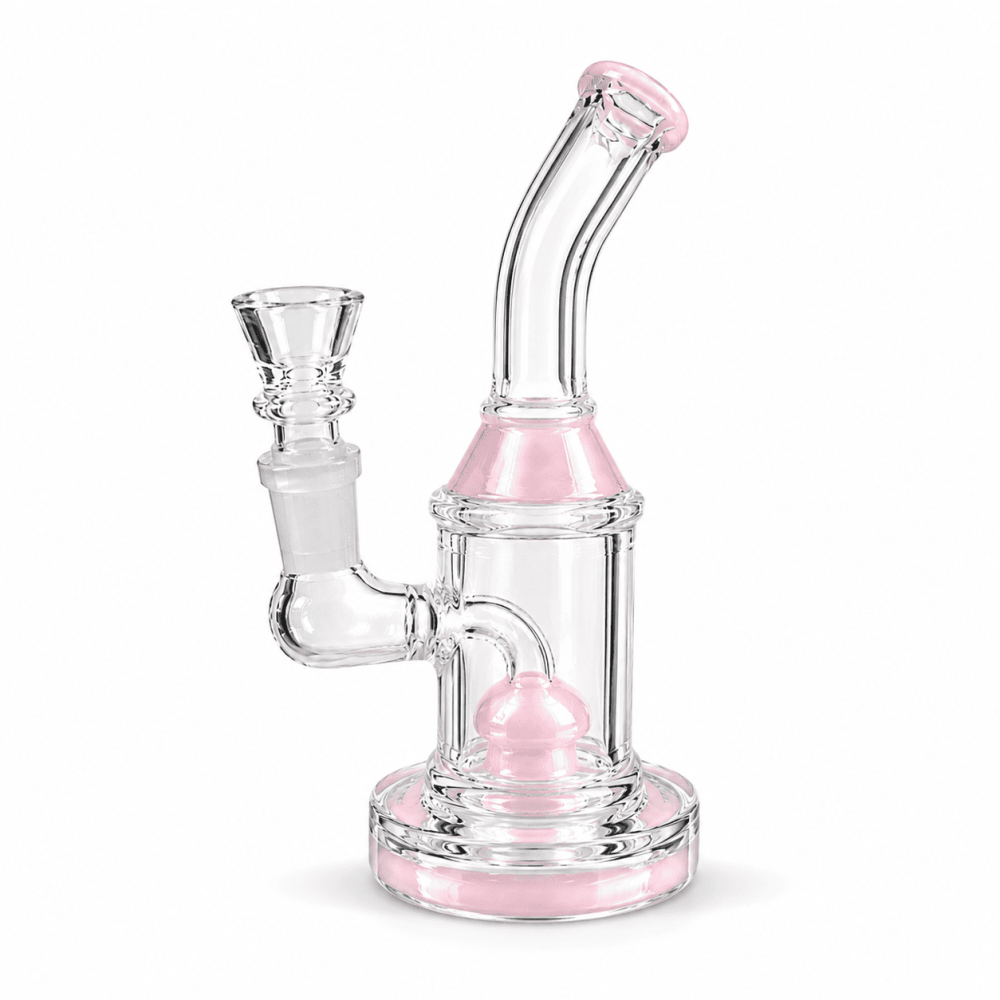Heavy Glasbong mit Diffusor | Pink Farbe |  H: 16cm Schliff: 14.5mm
