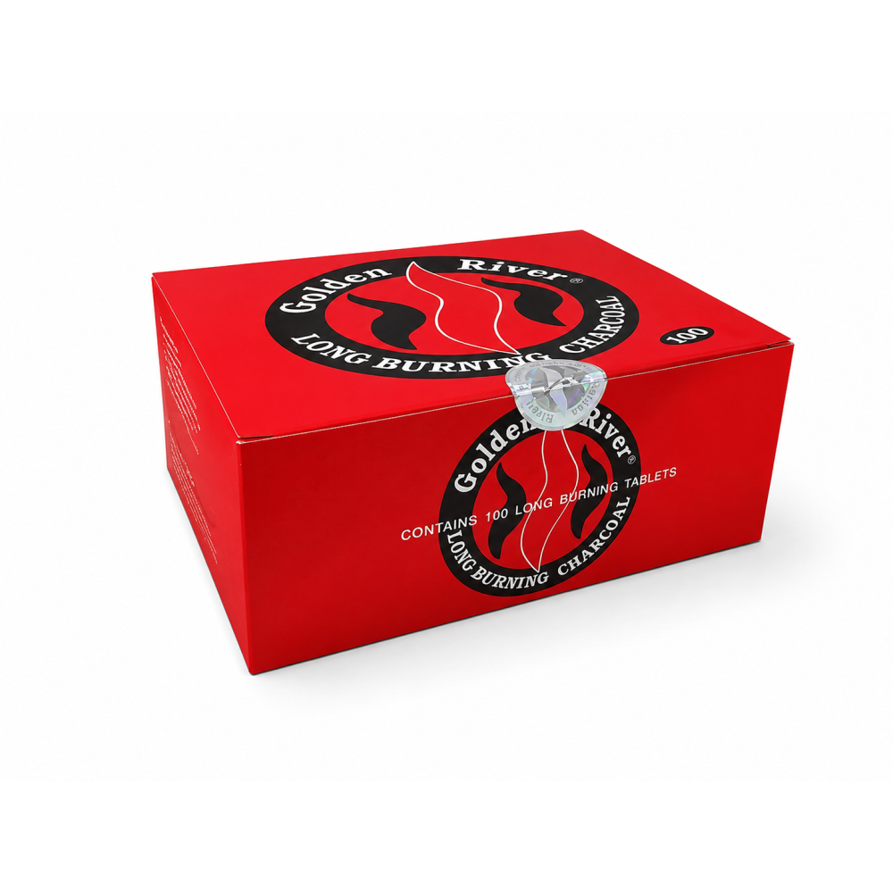 Golden River Shisha Kohle 33mm 10 Rollen à 10 Tabletten + 2 Rollen gratis