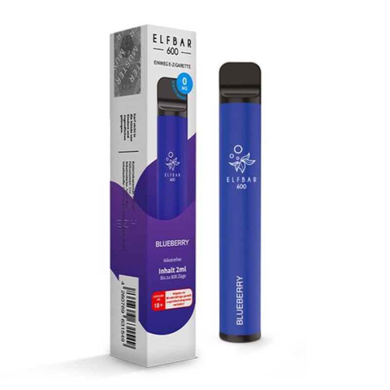 ElfBar 600 – Blueberry 20mg/ml Nikotin mit Steuermarke